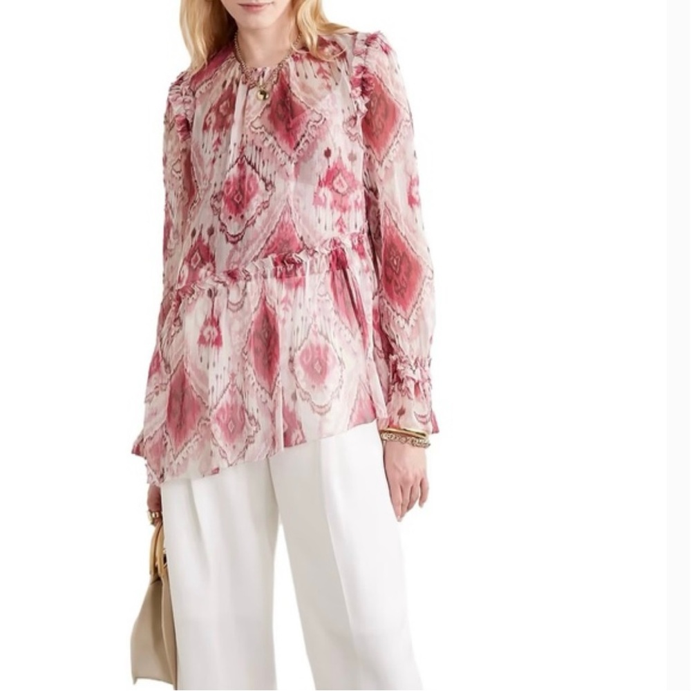 Zimmermann Wavelength Asymmetrical Blouse